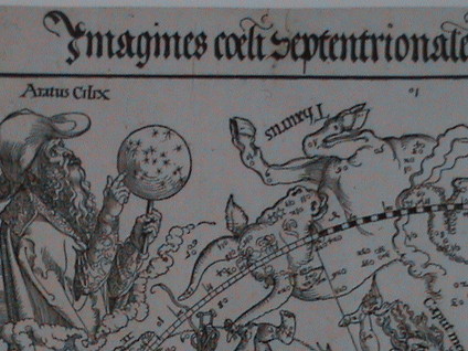 Albrecht DÜRER, "Imagines coeli septentrionales imaginibus cum duodecim zodiaci", gravure sur bois, Paris, BNF, estampes.