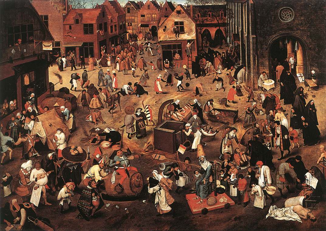 Pieter Brueghel l'Ancien, Combat de Carnaval et de Carême, Kunsthistorisches Museum, Vienne, 1559 (source : wga)