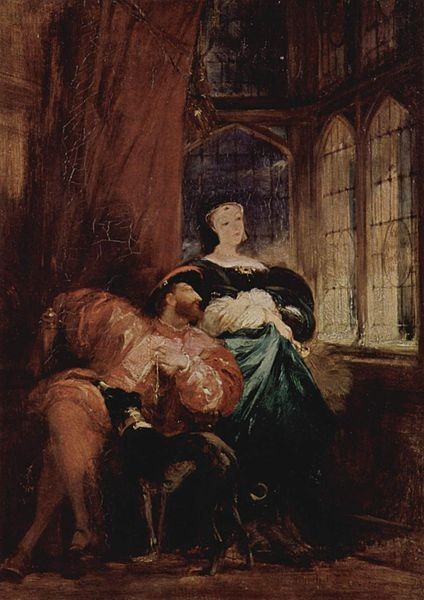Richard Parkes Bonington, "François Ier et Marguerite de Navarre", 1827 (source : wiki)