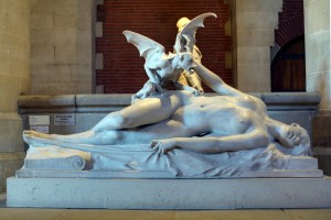 Eugène Thivier, "Le cauchemar", Sculpture, Marbre, 215 x 133 x 71, Mudée des Augustins, Toulouse (source : wikimedia commons)