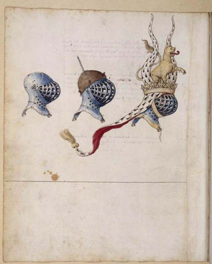 Barthélemy d'EYCK, "Réné d'Anjou : Livre des tournois", (manuscrit, vers 1460), Paris, BNF (source : WGA).