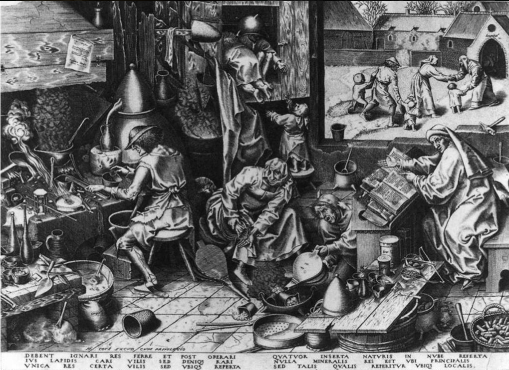  Philip GALLE, "L'alchimiste", c. 1558, Metropolitan Museum of Art, New York (source : WGA).