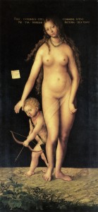 Lucas CRANACH l’Ancien, « Vénus et Cupidon » (1509), L’Ermitage, St. Petersbourg (WGA).