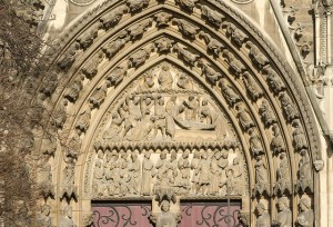Sculpteur français, "Le Martyre de Saint-Etienne", (vers 1260), Paris, Notre-Dame (source : internet)