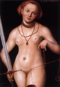 Lucas CRANACH "L'allégorie de la Justice", (1537), Amsterdam