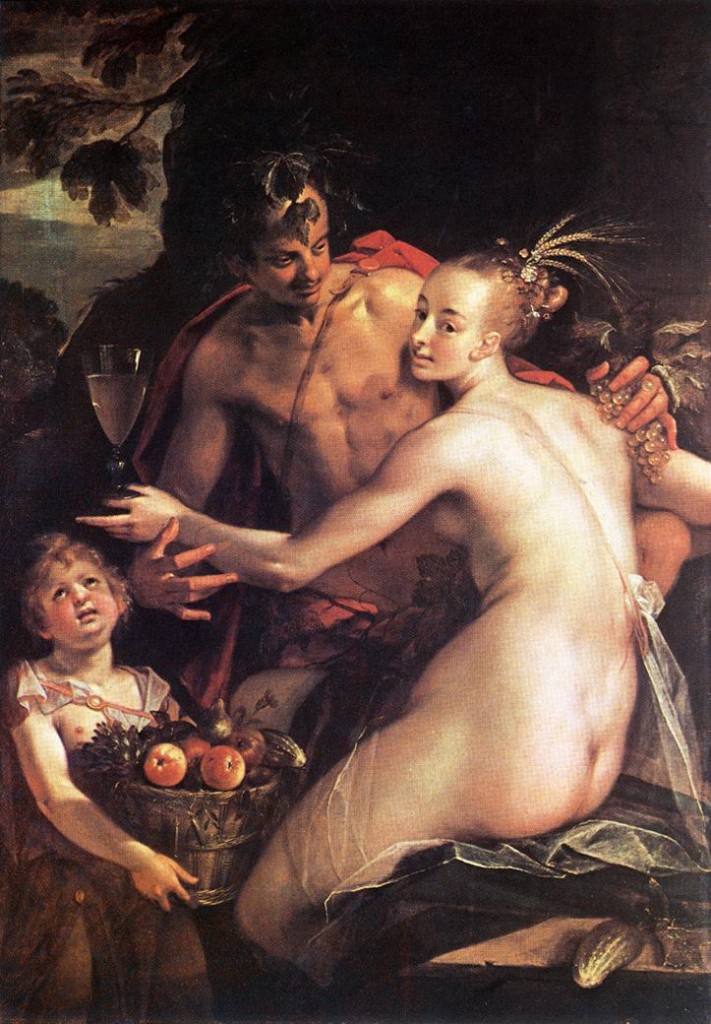 AACHEN, Hans von Bacchus, Cérès et Cupidon, Huile sur toile, 163 x 113 cm Kunsthistorisches Museum, Vienna