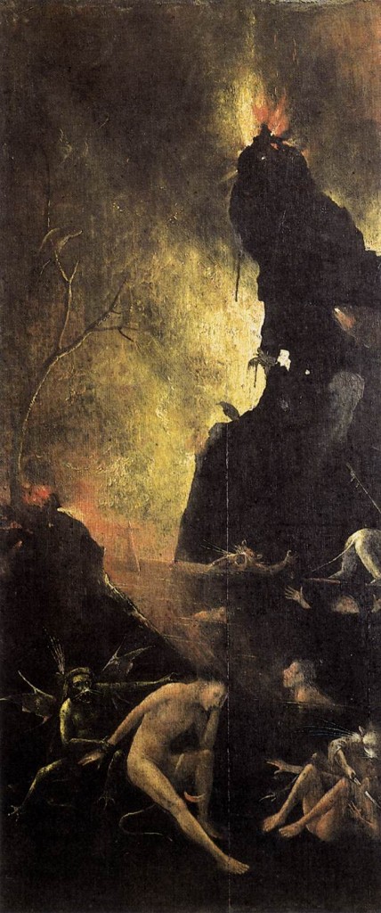 HIeronymus Bosch, Vision de l'au-delà : l'Enfer, 1500-1503, Venise, Palais des Doges.