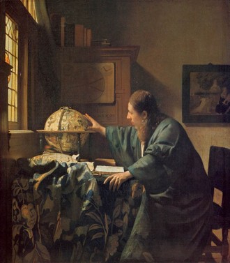 Johannes Vermeer, L'astronome, Musée du Louvre, Paris, c. 1668 (source : wga)