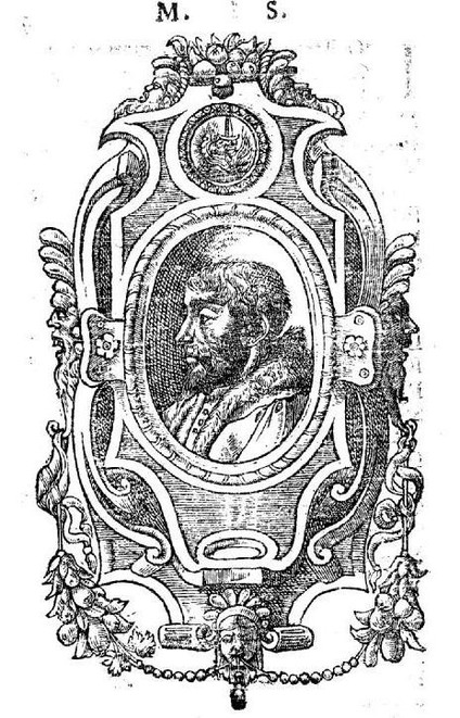 Portrait de Maurice Scève, édition princeps de "Délie", Lyon, Sabon, 1544 (source : gallica).