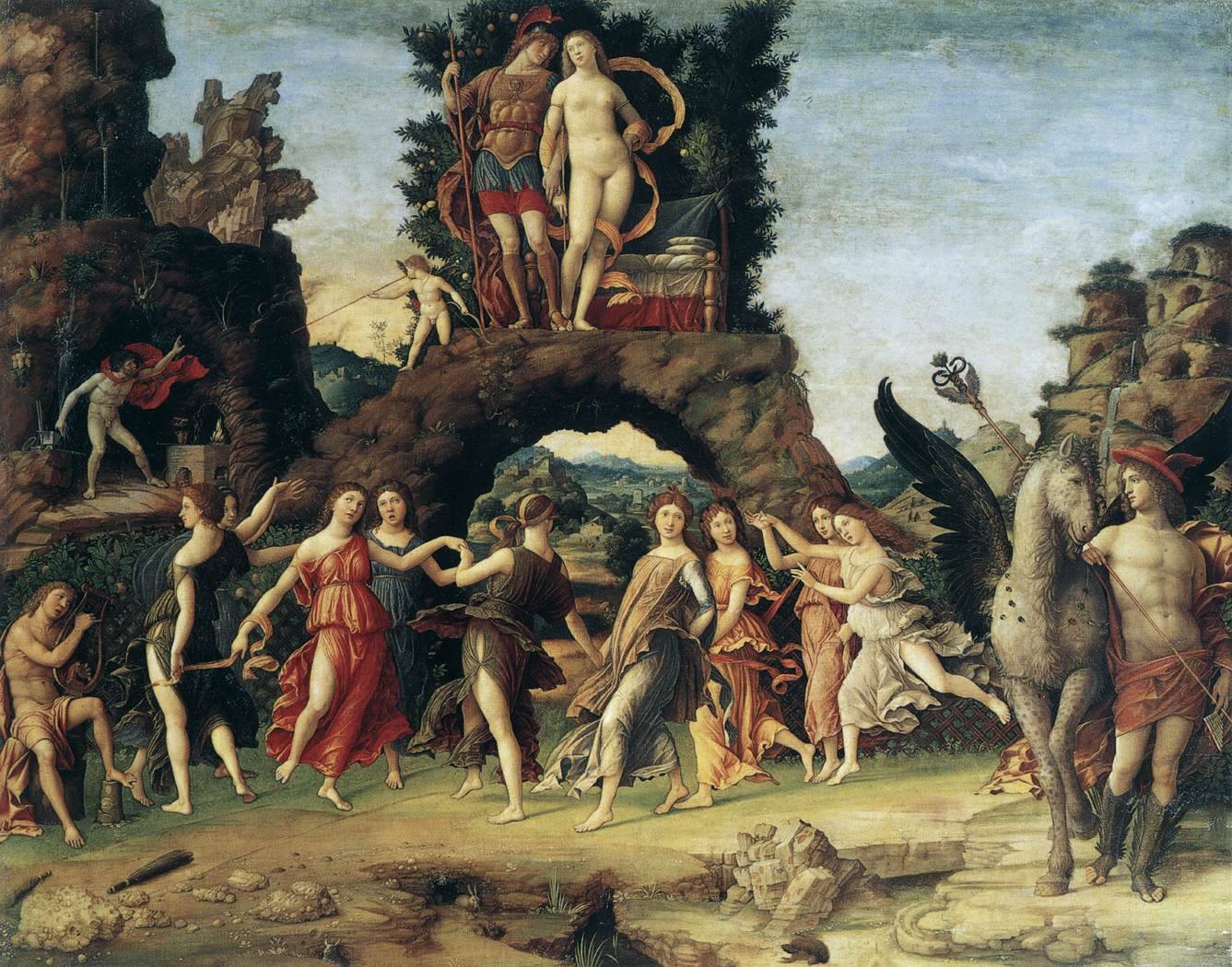 MANTEGNA, Andrea, Andrea Mantegna, "Parnassus", 1497, Musée du Louvre, Paris.