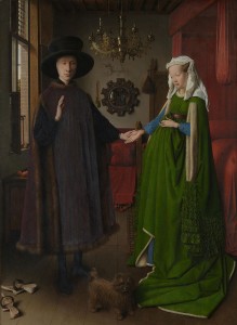 JAN VAN EYCK, Les époux Arnolfini,  1434, National Gallery, Londres (wikipedia)