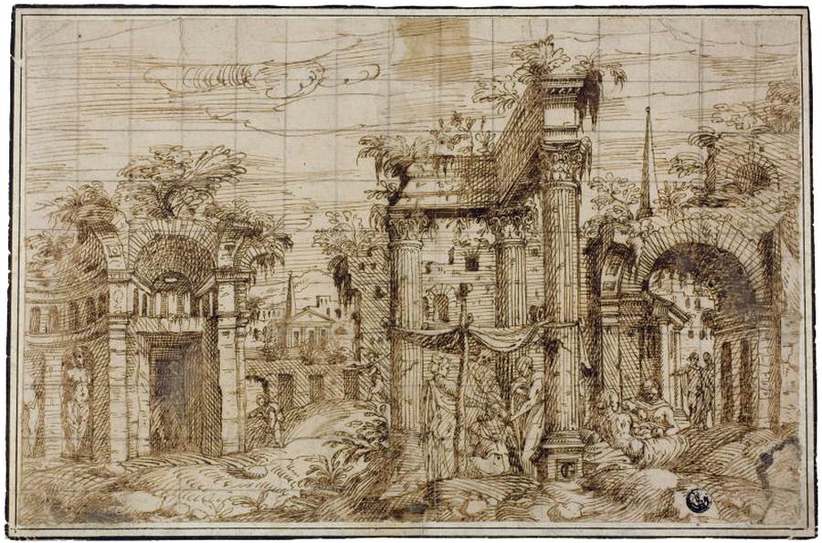 VICENTINO, Battista Ruines du forum à Rome c. 1550 (source : WGA)