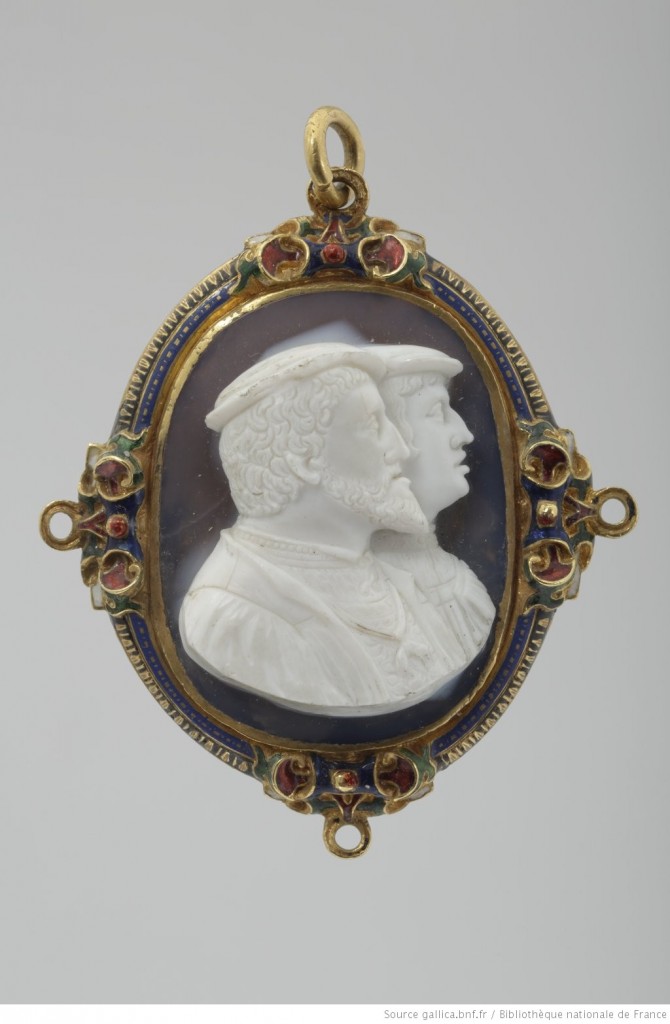 Charles Quint et Ferdinand Ier : camée] 1550-1600  Source : Gallica