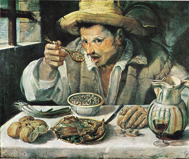 Annibale Carracci, "Le mangeur de haricots" (1583-1585), Rome, Galerie Colonna (source : artonline)