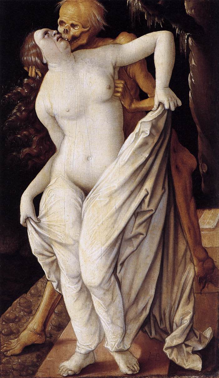 Hans BALDUNG GRIEN, Death and the maiden, 1518-1520, Öffentliche Kunstsammlung, Basel (WGA)