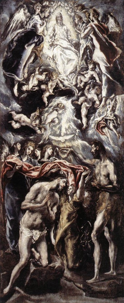 Greco, Le baptême du Christ, Galleria Nazionale d'Arte Antica, Rome  (source WGA)