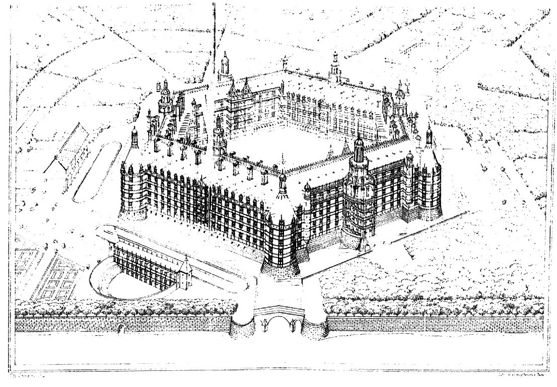 Restitution de l'abbaye de Thélème par Charles Lenormant (1840)