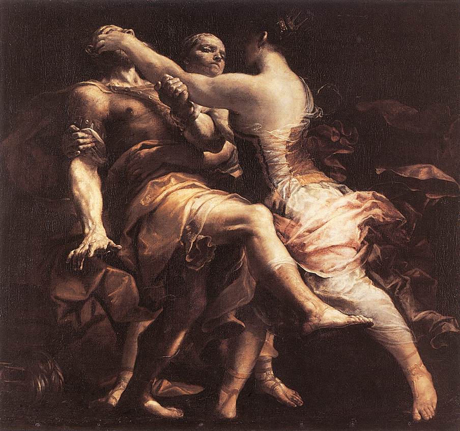 Giuseppe Maria CRESPI, "Hécube aveuglant Polymnestor" (s.d.), Bruxelles, Musées Royaux des Beaux-Arts (source : WGA).
