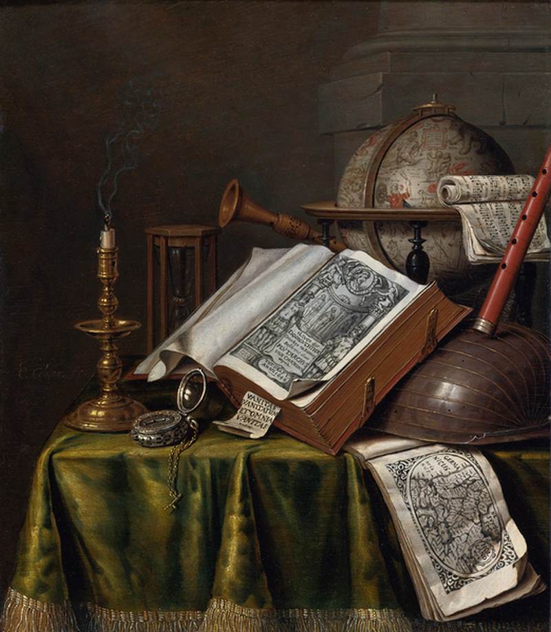 Edwart Collier, Vanité, v.1680, Huile, 29 x 25 cm Private collection (source : WGA)