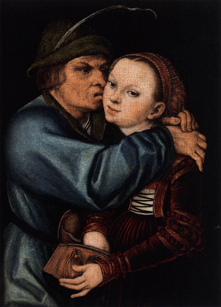 Lucas Cranach l’Ancien, "Le couple mal assorti" (1520-1530), Hessisches Landesmuseum, Darmstadt, WGA