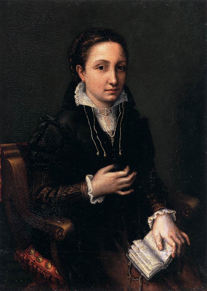Lucia ANGUISSOLA, "Autoportrait", (1557), Milan, Castello Sforzesco (source : WGA).