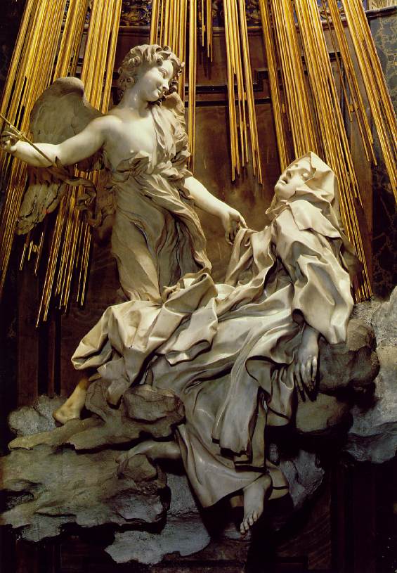 Extase de Ste Thérèse, Le Bernin, marbre, 1647 52, Ste Marie de la Victoire, Rome (WGA)