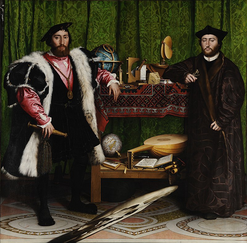 Hans Holbein Le Jeune, Les Ambassadeurs, 1533, National Gallery, Londres