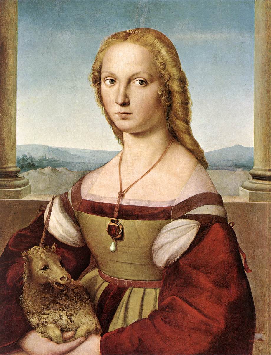 Raphaël, "Dame à la licorne", Rome, Galleria Borghese, vers 1505 (source : WGA).