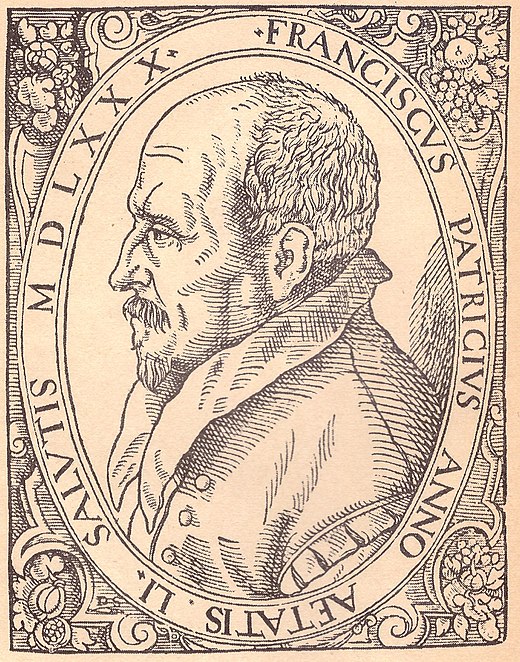 Portrait de Francesco Patrizi, Discussiones peripateticae, Bâle, 1581