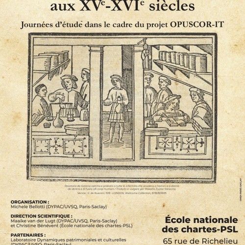 Opuscules médico-scientifiques aux XVe et XVIe siècles (Projet OPUSCOR-IT, École des Chartes, Paris)