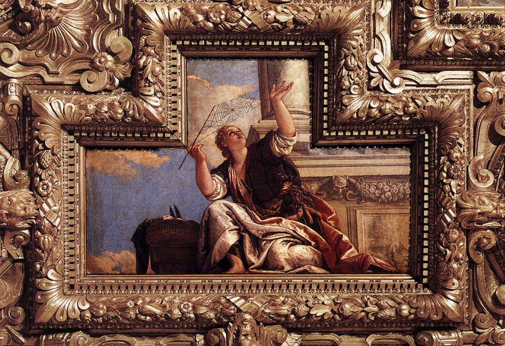 Paolo Veronese, détail d'un plafond du Palazzo ducale de Venise, 1578-82 (source : WGA). 