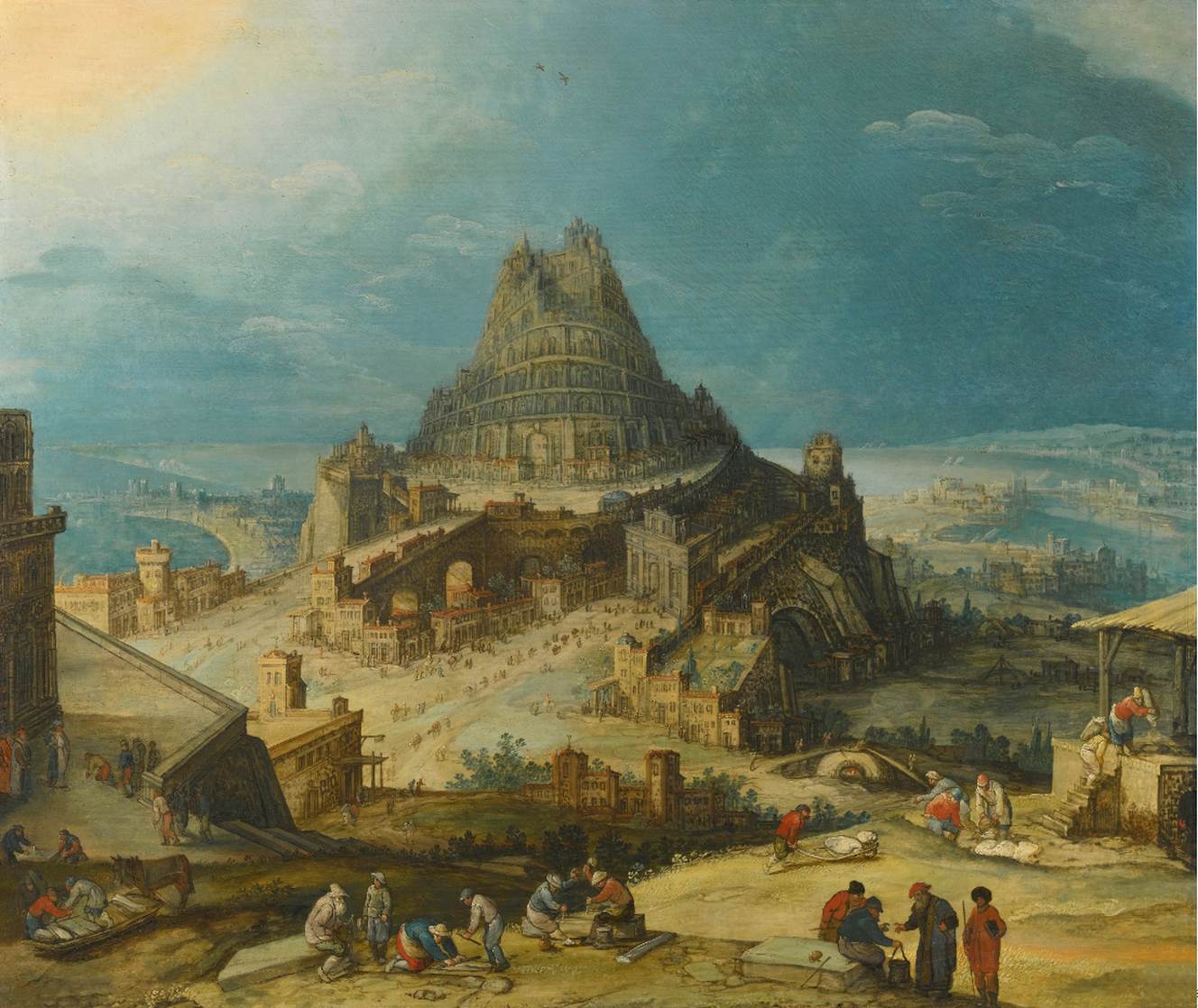 Hendrick Van Cleve, "La Tour de Babel", s. d., collection privée (source : WGA).