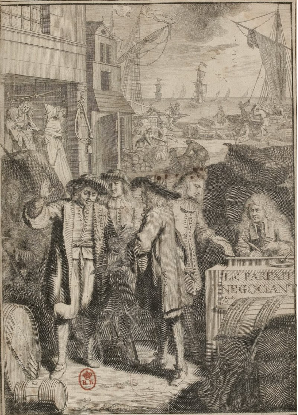 Jacques Savary, Le parfait négociant, frontispice de l’édition de 1675 © BnF