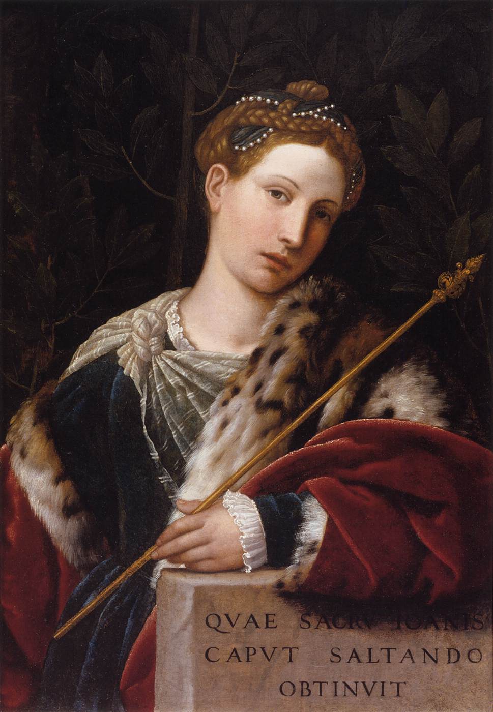 Portrait de Tullia d'Aragona en Salomé, Pinacoteca Tosio Martinengo, Brescia, 1537 (source : wga).