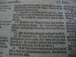 The Geneva Bible : page de texte.