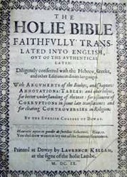 la bible de Douai (page de titre)