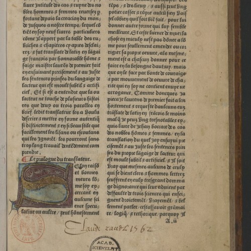Traductions imprimées, traductions pour l’imprimé (1470-1550)