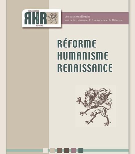 Réforme, Humanisme, Renaissance (RHR), n° 92, 2021/1