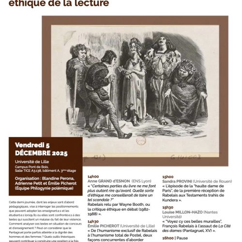 Rencontres Agrégation - Turcs, femmes et Bêtes. Violences du Pantagruel et éthique de la lecture